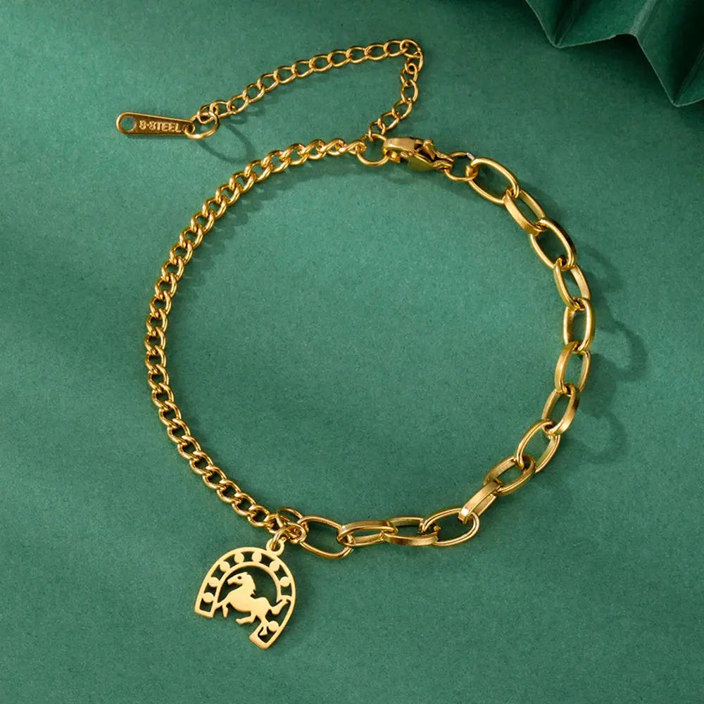 Hufeisen-Armband aus Edelstahl für Damen und Herren Petoria