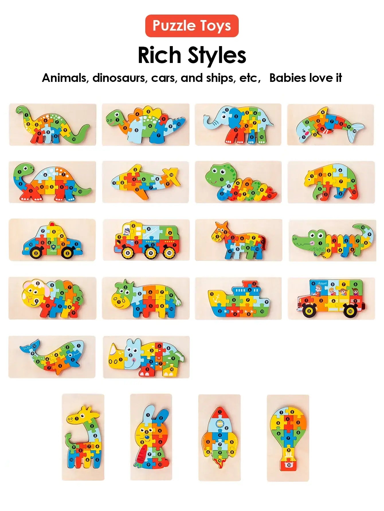 🧩 Petoria™ 3D Holz Tier Puzzle