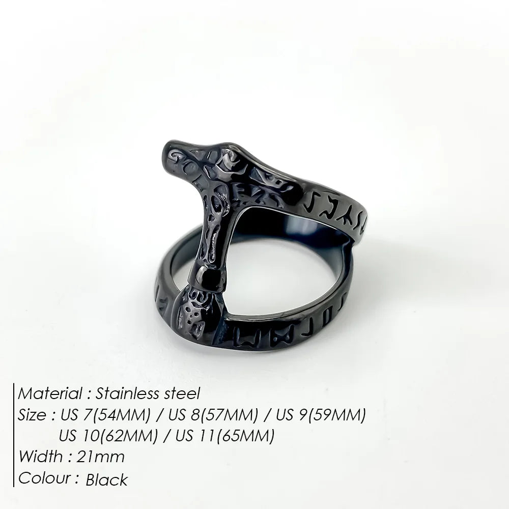 Edelstahl Vintage Ring Herren Klassischer Schmuck