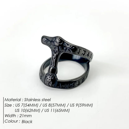 Edelstahl Vintage Ring Herren Klassischer Schmuck
