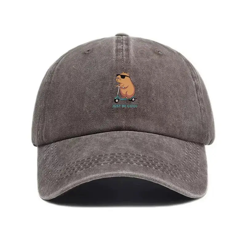 Capybara Baseballkappe – Bestickte Vintage Unisex Cap