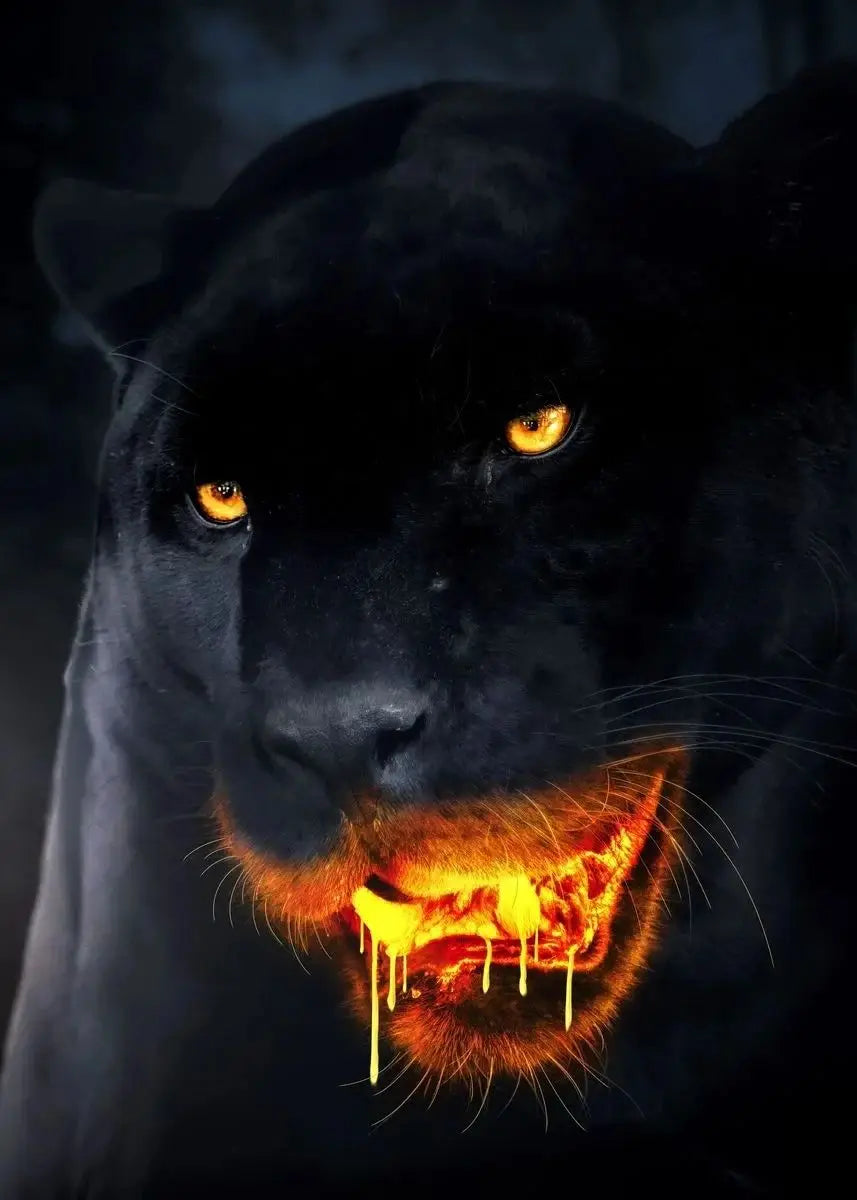 Canvas Painting Animal Art Black Panther Feline Wildlife Posters and Prints Wall Art Picture for Living Room Home Decor Cuadros Petoria Store