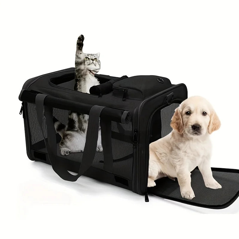 🐾 Petoria® Premium Transporttasche für mittelgroße &amp; große Hunde und Katzen – Faltbar &amp; Atmungsaktiv