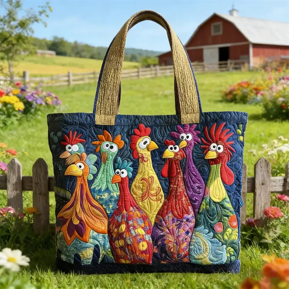 👜 Petoria™ Bunte Hühner Tote Bag