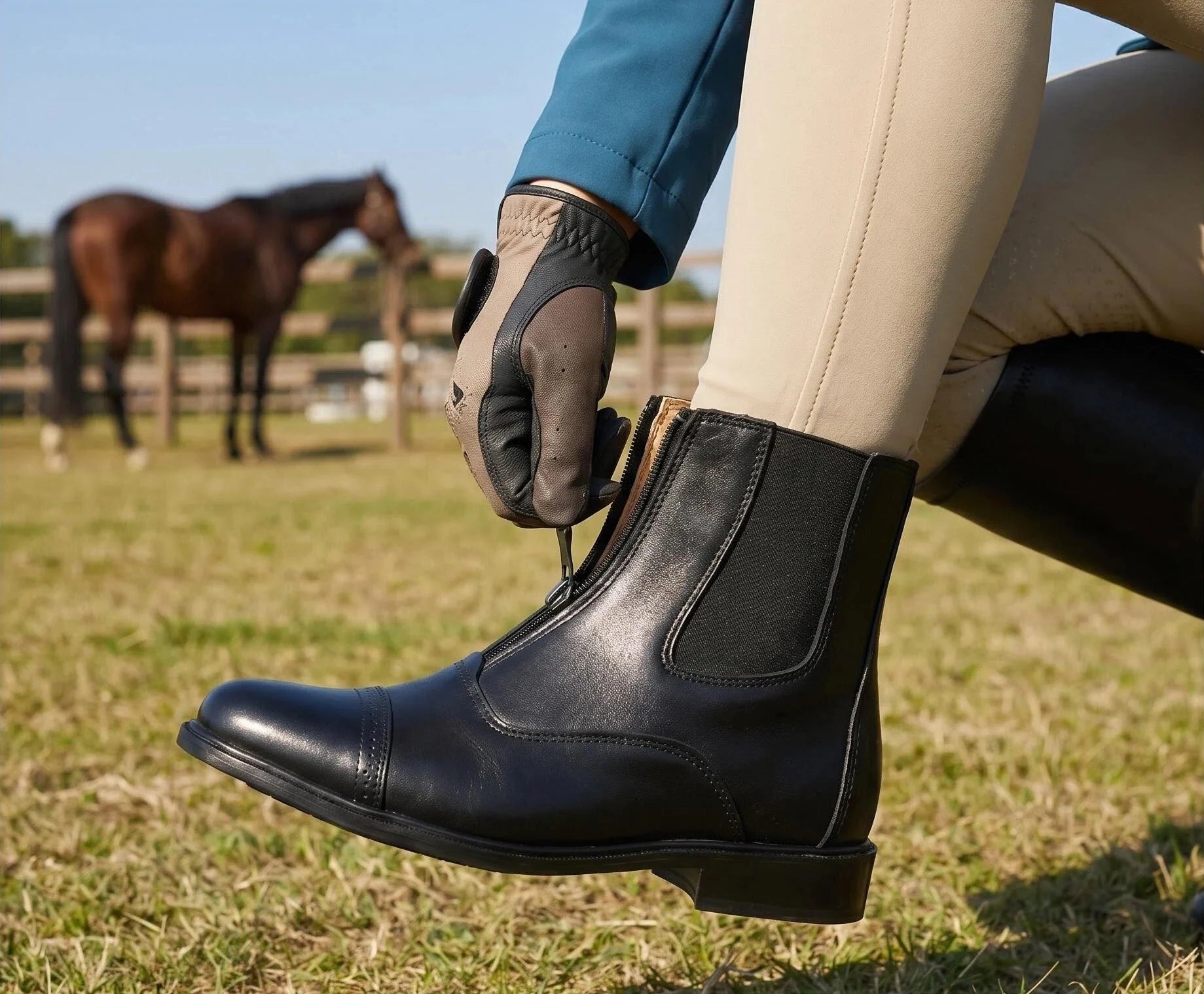 Reitstiefel aus Leder für Damen und Herren