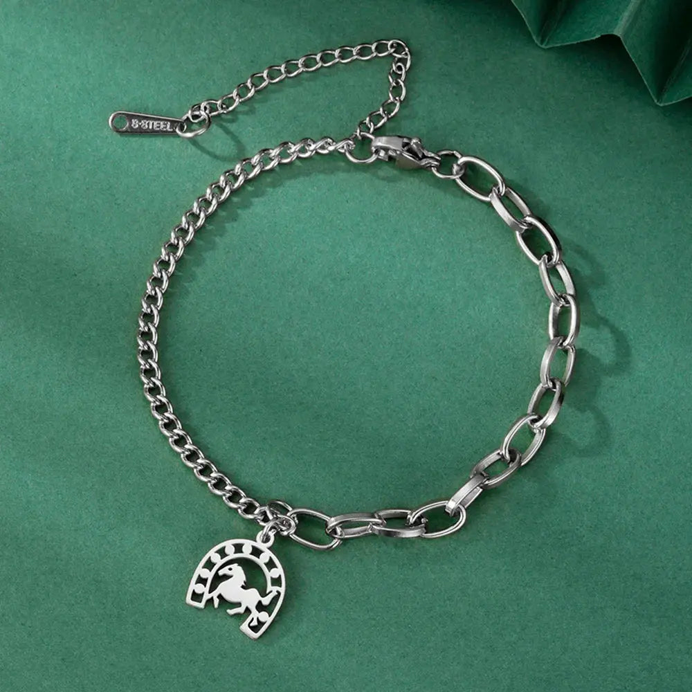 Hufeisen-Armband aus Edelstahl für Damen und Herren Petoria
