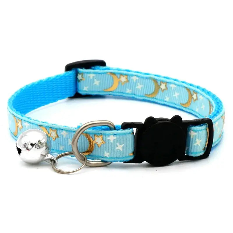 Verstellbares Haustierhalsband mit Glocke und Pfotenmotiv Petoria