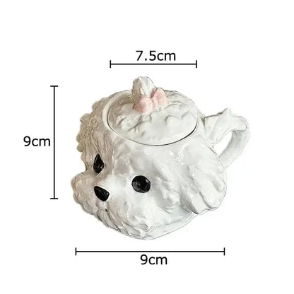 Teddy Hunde Keramiktasse mit Untertasse Petoria
