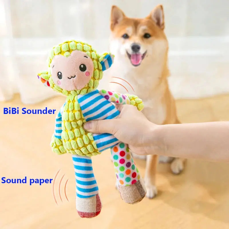 Haustier Plüsch Spielzeug Katze Hund Puzzle Spielzeug Nette Tiere Biss Beständig Interaktive Quietschende Haustier Hund Zähne Reinigung Kauen Spielzeug Heimtierbedarf Petoria