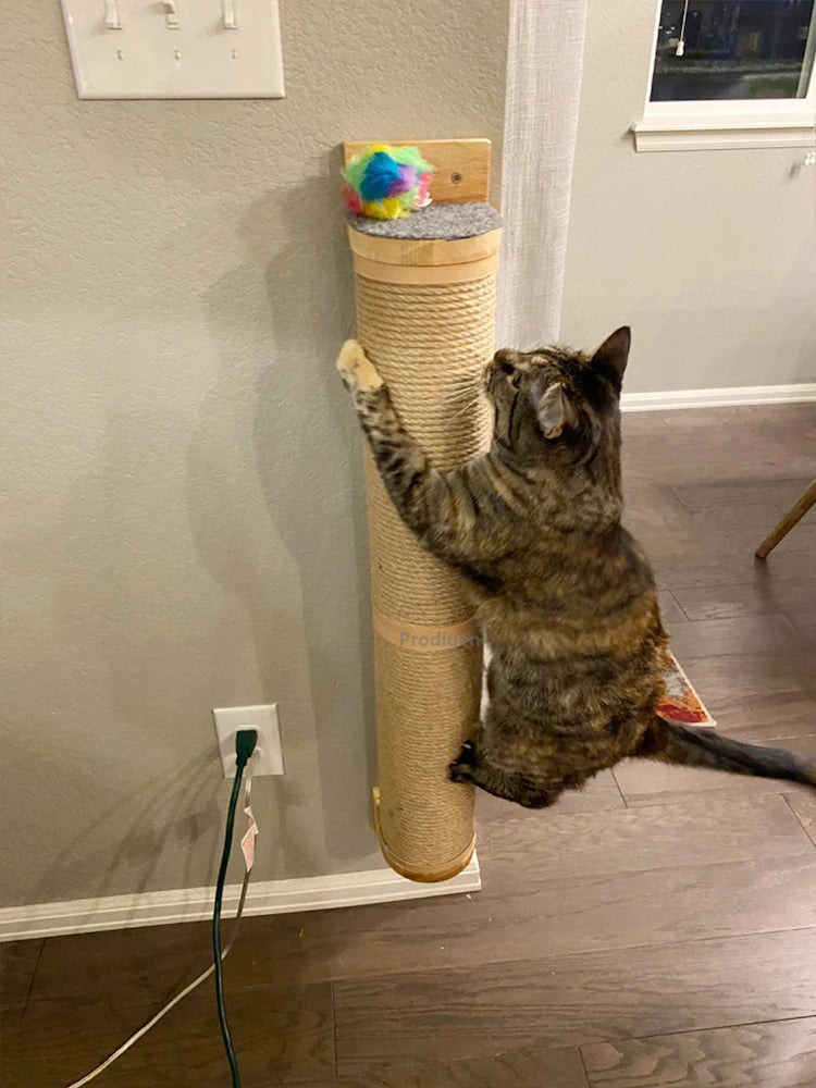 Kratzbaum für Katzen, Wandmöbel, Holz, Wandmontage, Kätzchenkratzer, Baum, Turm, Spielzeug, dickere Säule für Katzen im Innenbereich, Zubehör