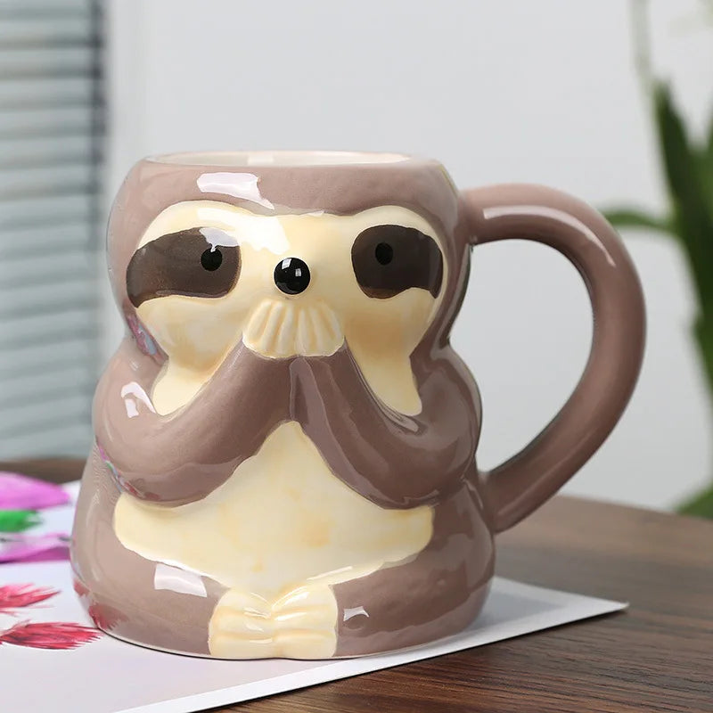 Faultier Keramiktasse – Kreativer Kaffeebecher