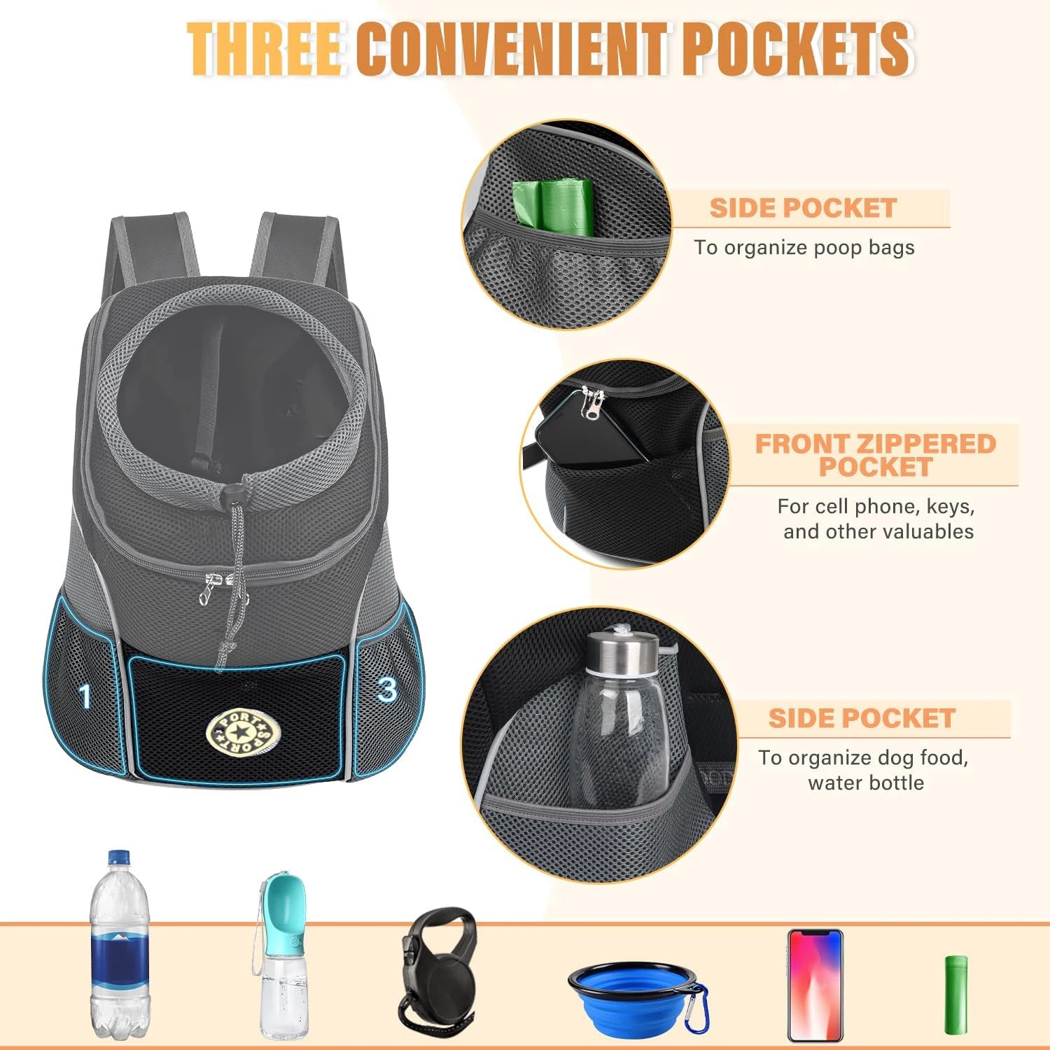 🐾 Petoria® Premium Haustier-Rucksack – Komfortabler Reiserucksack für kleine Hunde &amp; Katzen