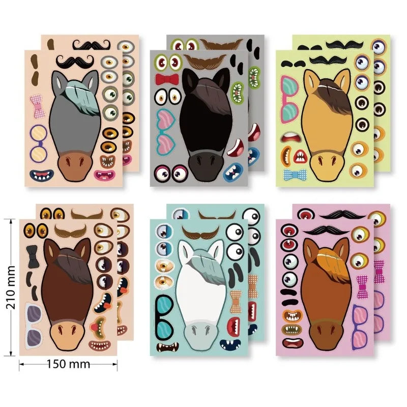 Pferd DIY Puzzle Aufkleber Set Kreativ