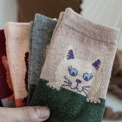 Cartoon Katzen Socken Set – 5 Paar | Petoria™