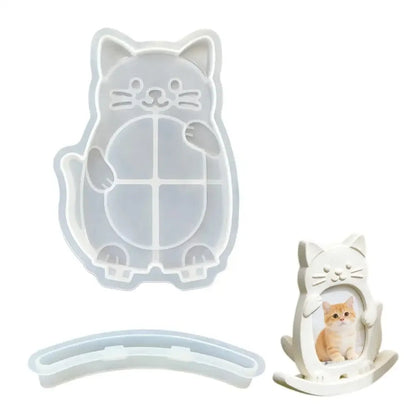 DIY Cartoon Pet Photo Frame Mold Diy Creative Photo Silicone Tools Desktop Souvenirs Pet Frame Mold Decor Ornament Craft G3V3 Petoria Store