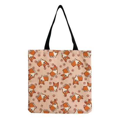 Cartoon Cute Dinosaur Printed Tote Linen Personality Girl Shoulder Bag Large Capacity Travel Storage Packs Women Shopping Bag Petoria Store