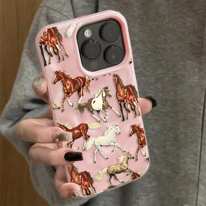 Pferde iPhone Handyhülle Robuste Schutzhülle