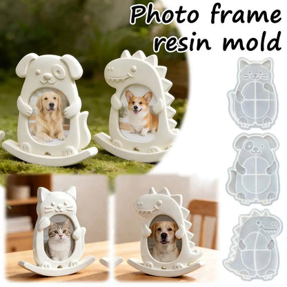 DIY Cartoon Pet Photo Frame Mold Diy Creative Photo Silicone Tools Desktop Souvenirs Pet Frame Mold Decor Ornament Craft G3V3 Petoria Store