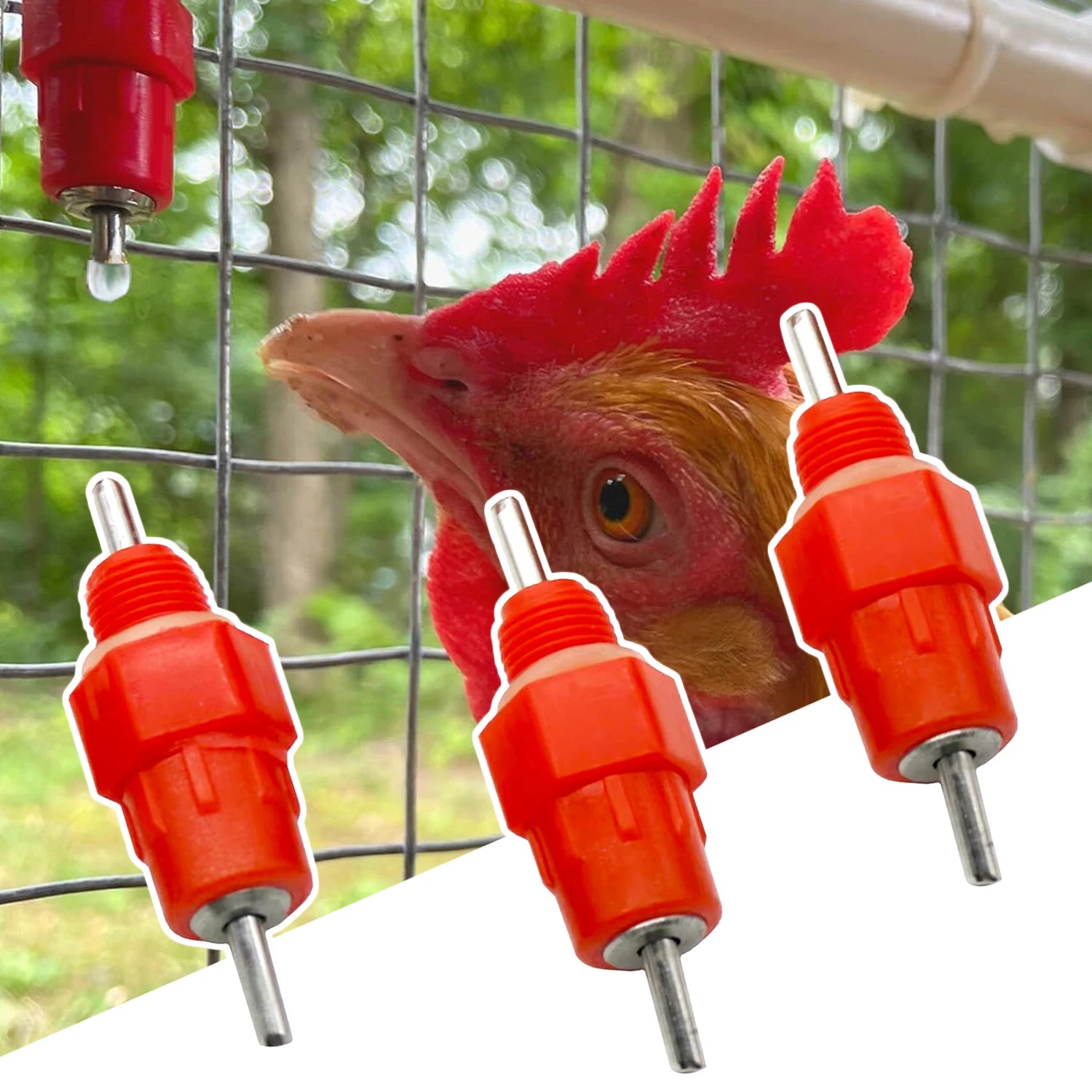 Tränkenippel für Geflügel – Automatisch, 10 Stück
