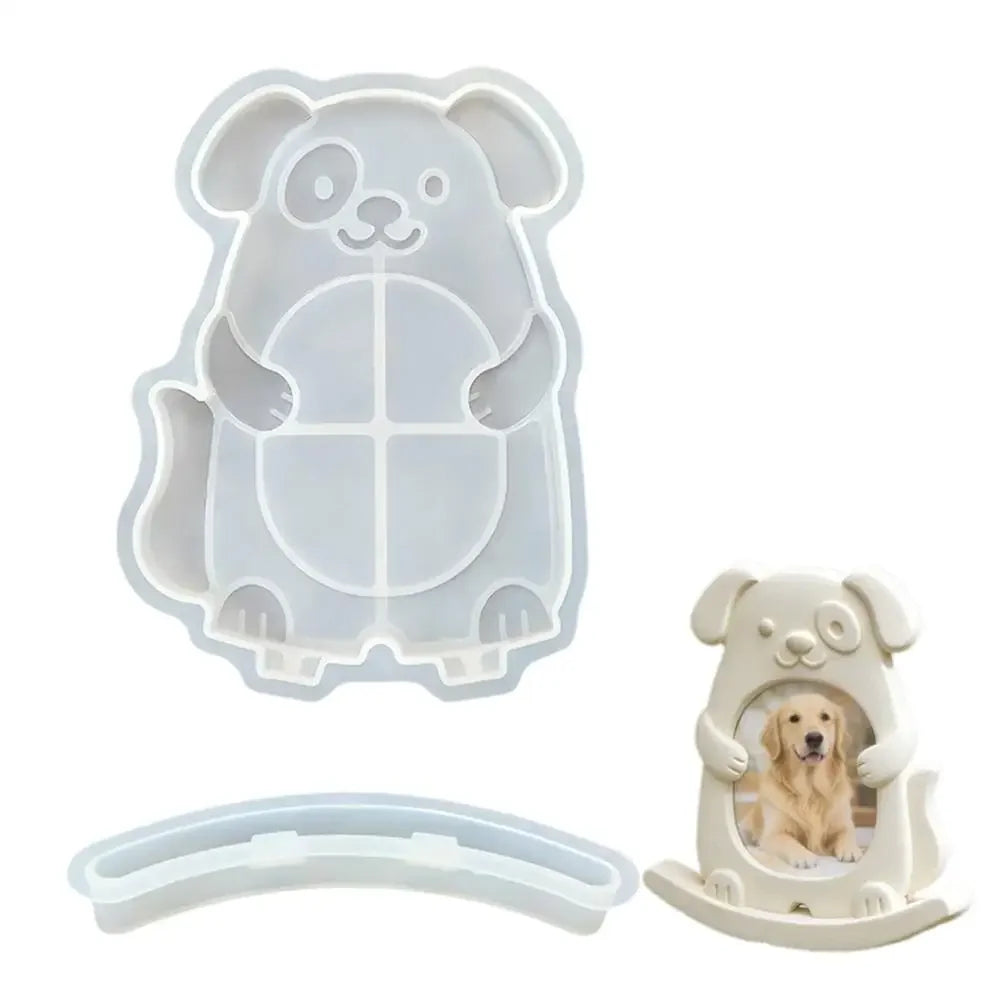 DIY Cartoon Pet Photo Frame Mold Diy Creative Photo Silicone Tools Desktop Souvenirs Pet Frame Mold Decor Ornament Craft G3V3 Petoria Store