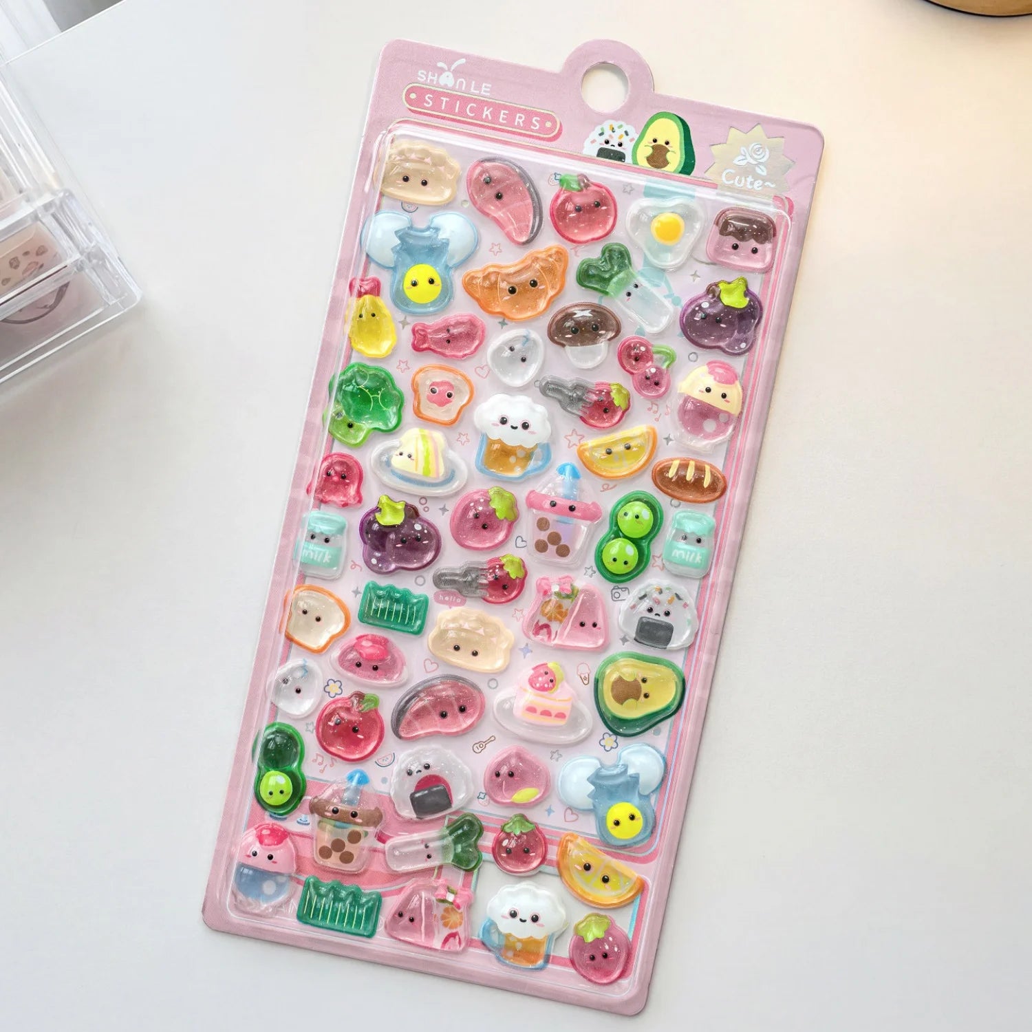 Kawaii Tiere Snacks Sushi Cartoon 3D Relief Aufkleber Scrapbooking DIY Journaling Schreibwaren Tagebuch Dekor Schule Niedliche Aufkleber