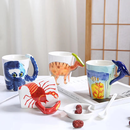 Dinosaurier Keramiktasse – 3D Kaffeebecher