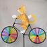 Animal Riding Three-dimensional Cartoon Modelling Windmill Creative Bicycle Wind Spinners Standing Pole Garden Yard Decoration Petoria Store