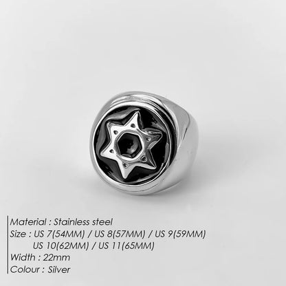 Edelstahl Vintage Ring Herren Klassischer Schmuck