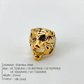 Edelstahl Vintage Ring Herren Punk Hip Hop Kreuz Tierkopf Tiger Davidstern Biker Ringe Retro Schmuck Geschenk Großhandel
