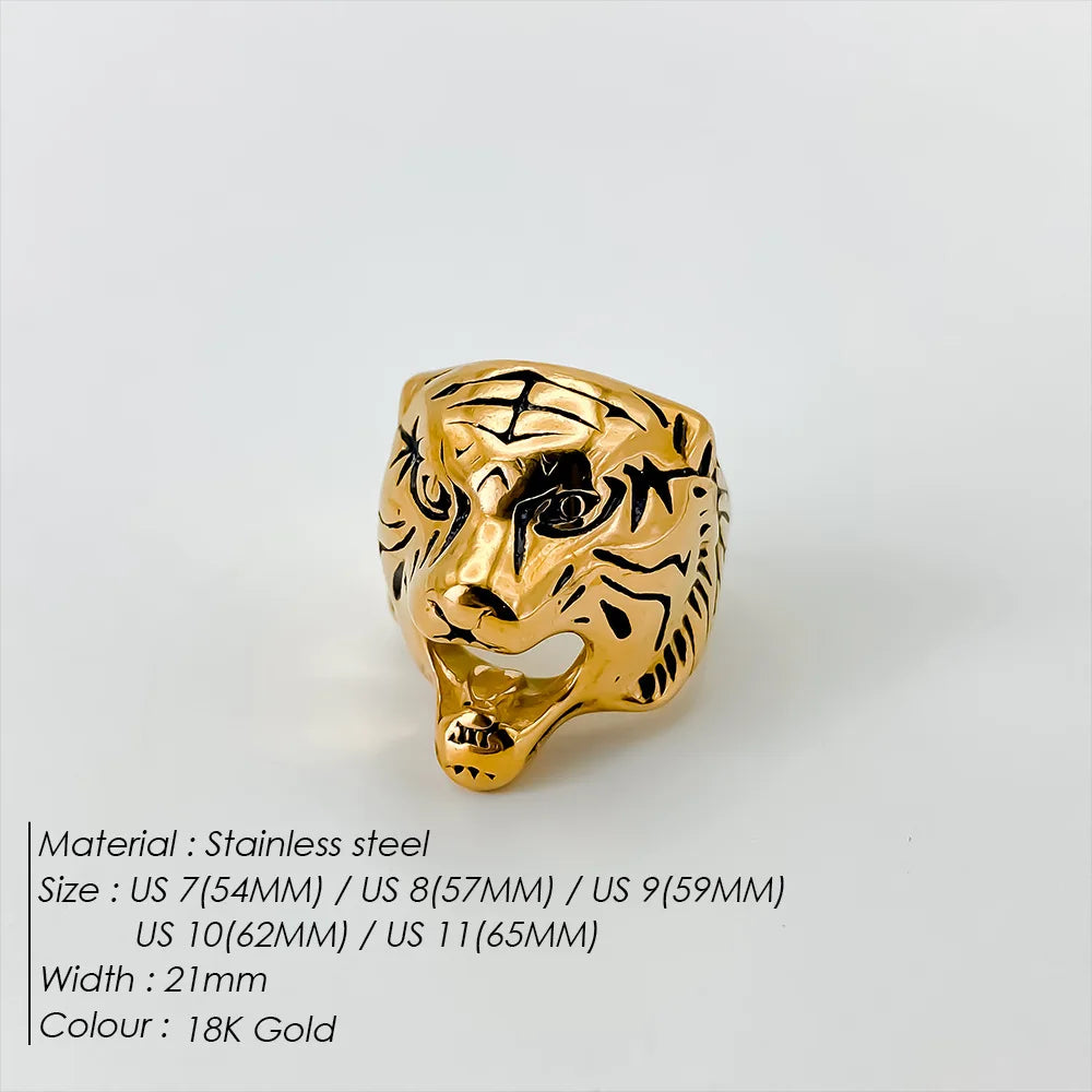 Edelstahl Vintage Ring Herren Klassischer Schmuck