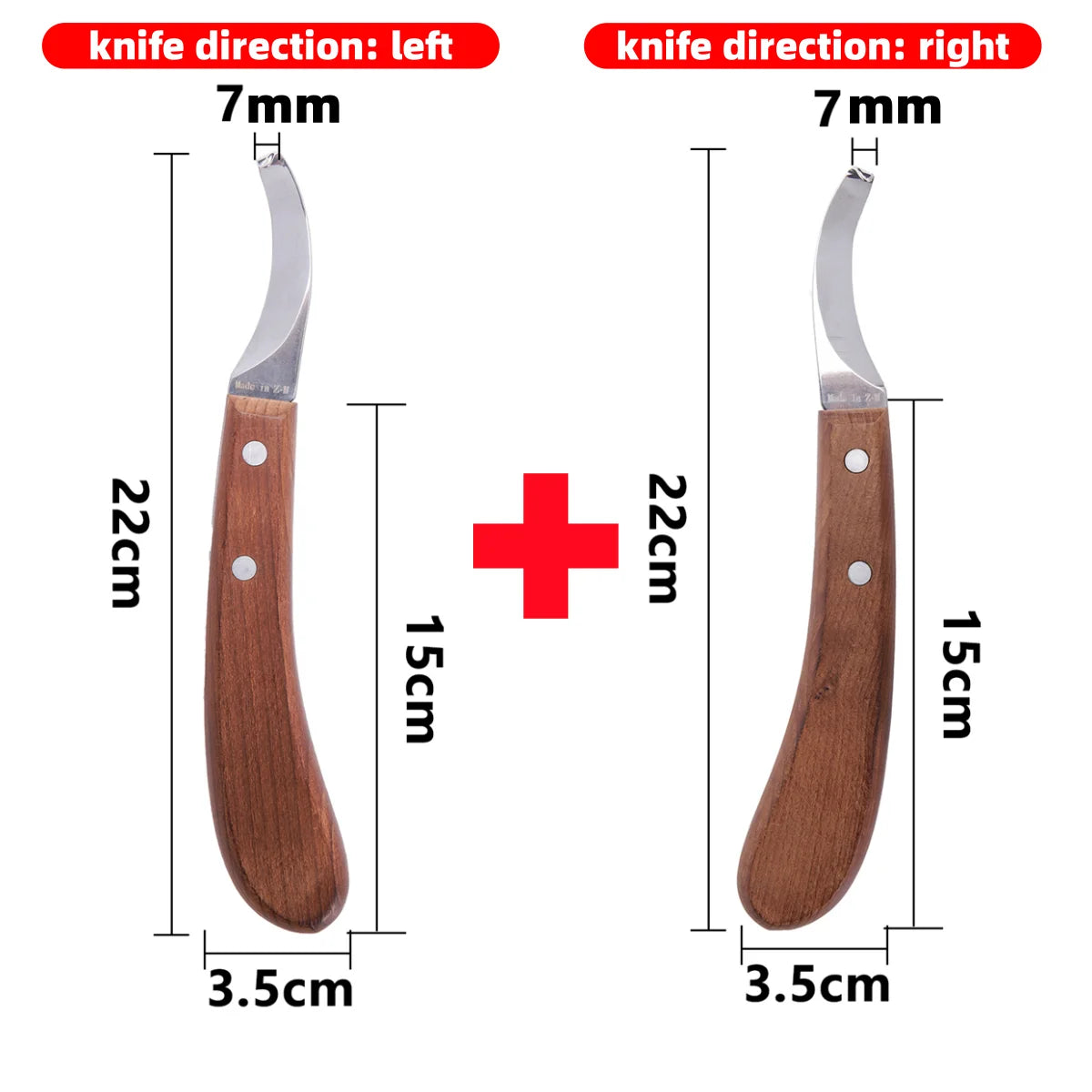 1Pc Pferd Huf Messer Mit Holzgriff Edelstahl Cutter Multi-funktionale Rechts/Links Hand Rinder Esel fuß Beschneiden Werkzeuge