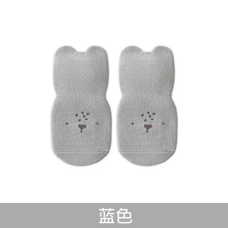 3/5 Paar rutschfeste Bodensocken mit bezauberndem Tiermuster für Babys, atmungsaktive Freizeitsocken für Jungen und Mädchen, Kinder-Indoor-Aktivitäten