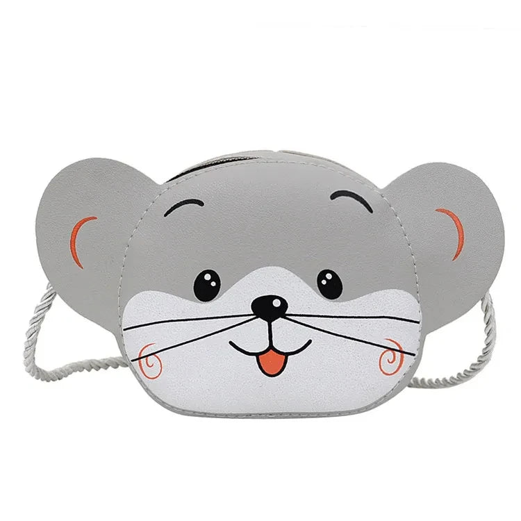 Kinder Baby Mädchen Jungen Cartoon Tier Tasche Umhängetasche Design Geldbörse Handtaschen Taschen PU Leder Niedlichen Kaninchen Snap Schulter Tasche 2024 Geschenk