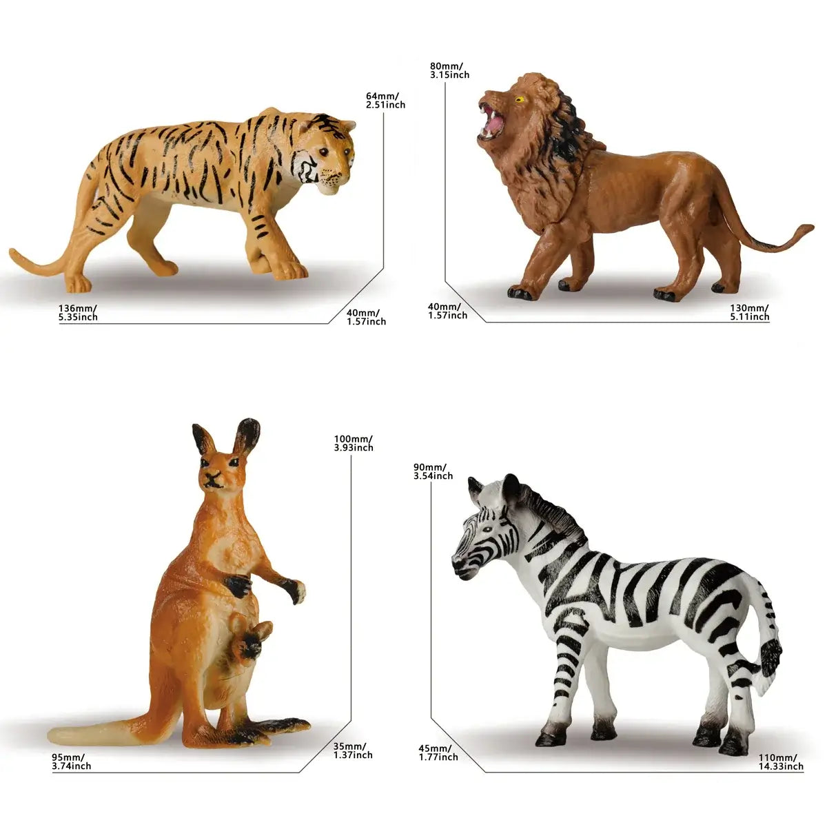 Wildtier Figuren Set – Lernspielzeug für Kinder