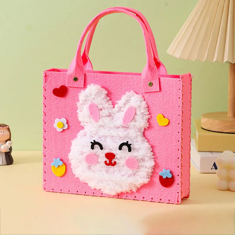 DIY Filz Tier Tasche Handwerk Set Anfänger handgemachte Handwerk Kunst Spielzeug für Kinder Mädchen Nähen Handwerk Kit machen liefert lernen Nähen