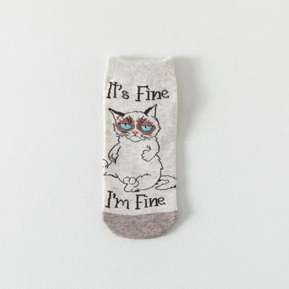 Katzen Baumwollsocken
