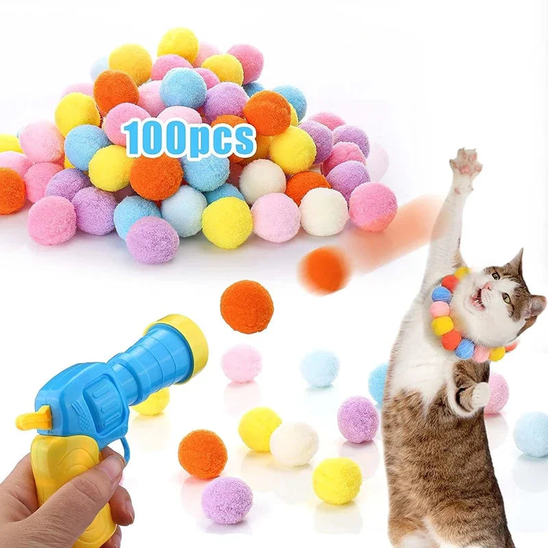Plüschball-Spielzeug für Katzen – Interaktiv und weich