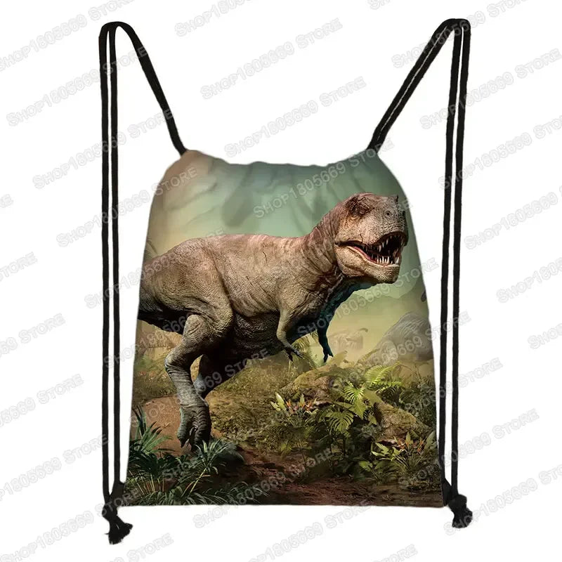 Ancient Animal Dinosaur Backpack Women Men Travel Bag Teenager Boys Girls Bookbag Children Canvas Drawstring Bag Kids Gift Petoria Store