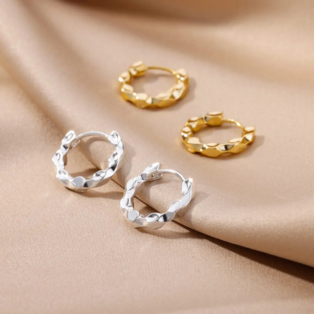 Elegante runde Ohrringe für Frauen und Mädchen, luxuriöse Edelstahl-Creolen, Vintage-Stil, Hochzeit, Verlobung, ästhetischer Schmuck