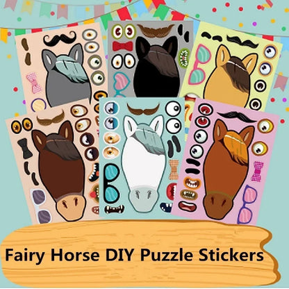 Pferd DIY Puzzle Aufkleber Set Kreativ