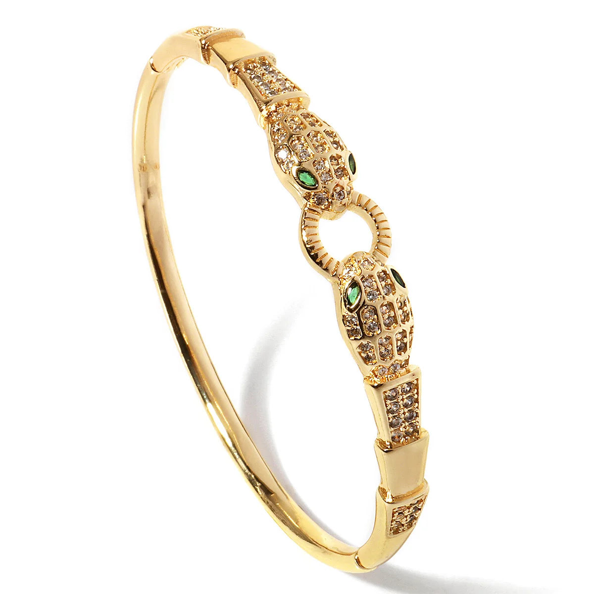 Trendy Edelstahl Goldene Schlange Eule Zirkonia Armband Für Frauen Klassische Tiere Armreifen Schmuck Zubehör Sommer Als Geschenk