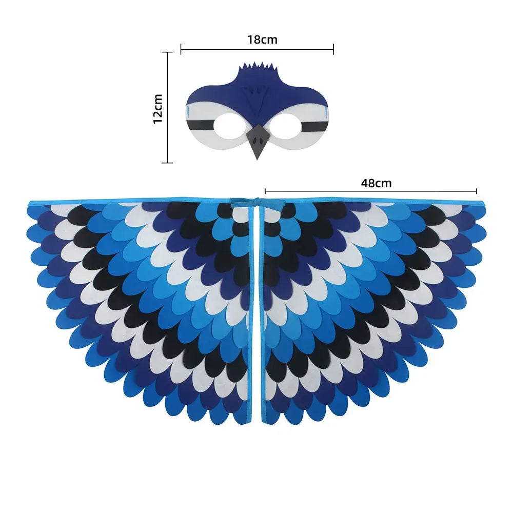 🦚 Petoria™ Pfauen Umhang mit Maske