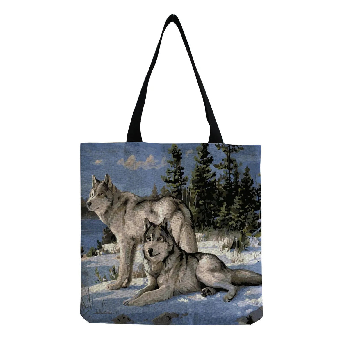 Cartoon Cute Dinosaur Printed Tote Linen Personality Girl Shoulder Bag Large Capacity Travel Storage Packs Women Shopping Bag Petoria Store