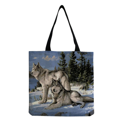 Cartoon Cute Dinosaur Printed Tote Linen Personality Girl Shoulder Bag Large Capacity Travel Storage Packs Women Shopping Bag Petoria Store