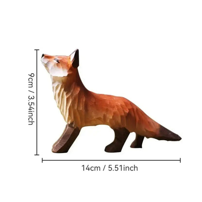 Fuchs Holzfigur – Handgeschnitzte Dekoration Petoria