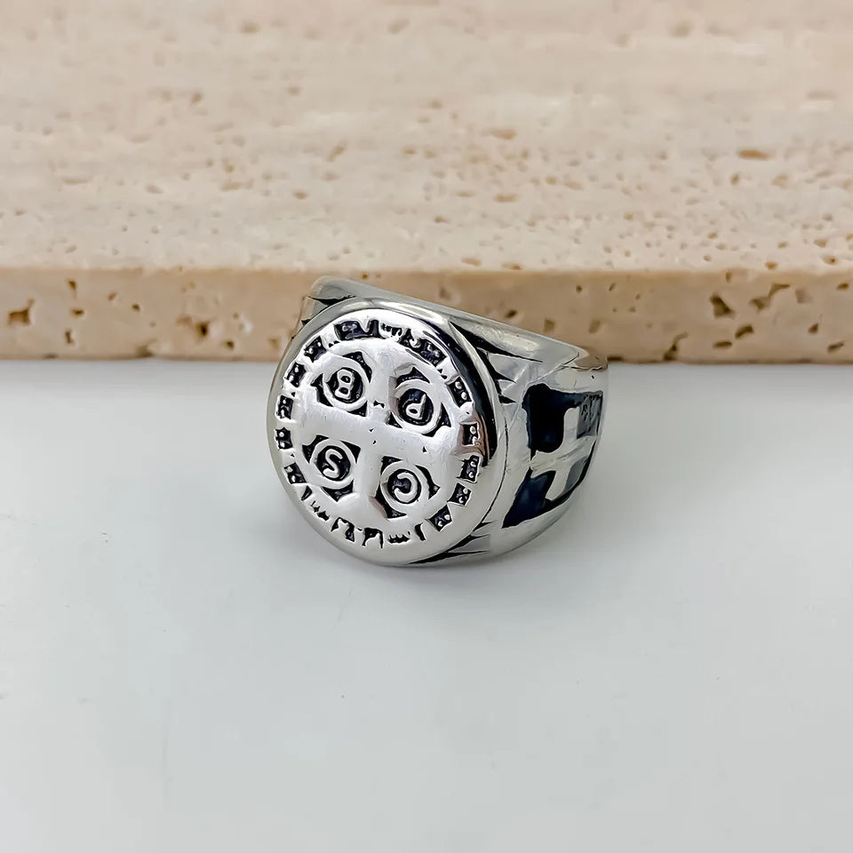 Edelstahl Vintage Ring Herren Klassischer Schmuck