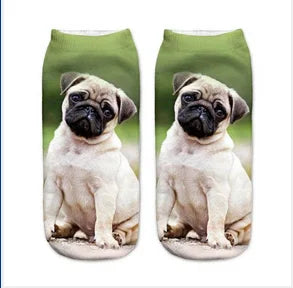 Neue Heiße Verkauf 3D Digital Gedruckt Frauen Socken Unisex Mode Nette Kurze Socke Frauen Niedrigen Fußkettchen Drucken Niedlichen Hund Socke