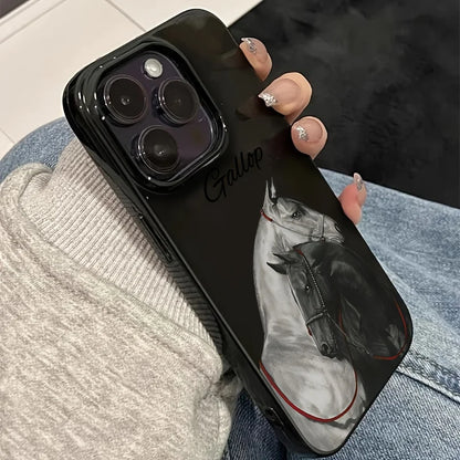 Pferde Handyhülle für iPhone mit Premium Schutz