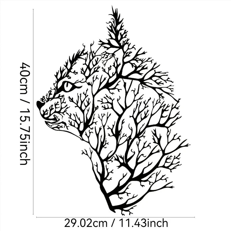 Charming Cat and Tree Metal Wall Art - Minimalist Decor for Bedroom, Living Room, Office - Perfect Housewarming Gift Petoria Store