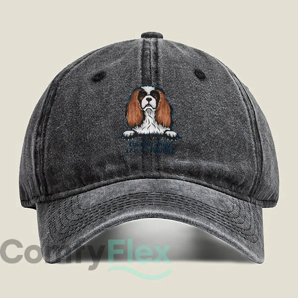 Cavalier King Charles Spaniel süßes Haustierporträt Baseballkappe Männer Frauen Distressed Washed Sun Cap Outdoor Workouts Hut